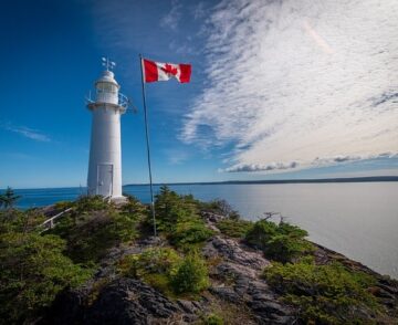 Lighthouse Canada Flag