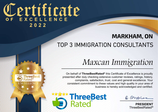 Maxcan Immigration one of Markham's Three Best Rated Immigration Consultants